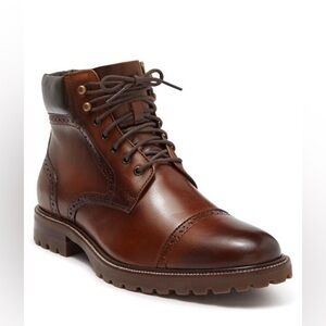 Johnston & Murphy Stratford Cap-Toe Leather Boots - 12